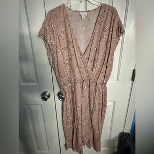 Pink with white flowers dress